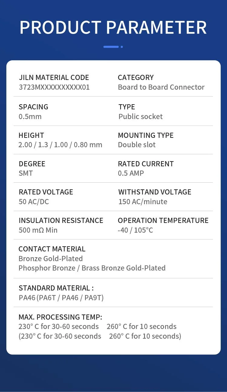 Custom Card Edge Connector Available in High Operating Temperatures From -40° C to 125° C PCB Connector