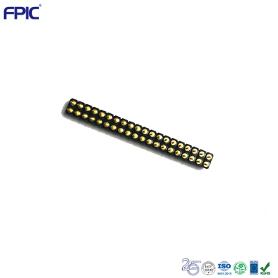 Fpic 1X40p, однорядный, 40-контактный, 2,0 мм, круглый гнездовой разъем, позолоченный, обработанный SIP, 1X40-контактный разъем IC, 3,0 ампера