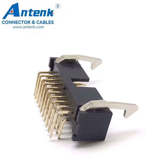 Разъем разъема защелки питания, выталкиватель, изгиб 2,54 мм, латунный разъем для золотой коробки